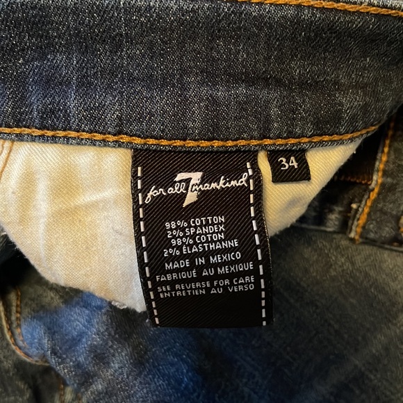 7 FOR ALL MANKIND | 34W | STRAIGHT LEG JEANS - Picture 2 of 3